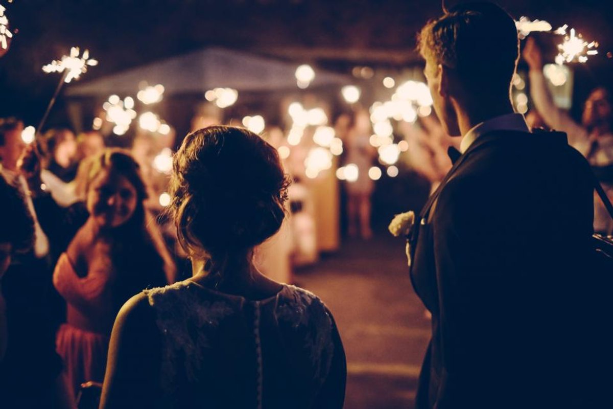 Crowd moment, bold & colourful style, reception — Brightvoice MC